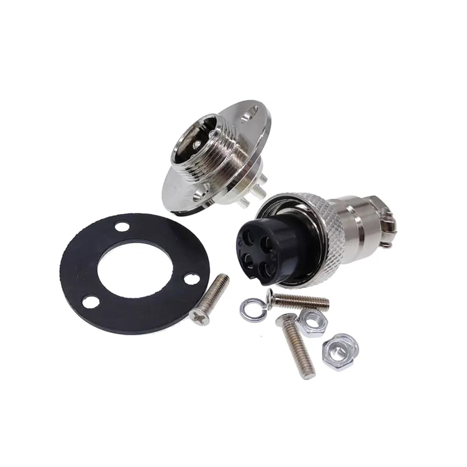 GX16 flange 3-hole fixed plug socket 2pin 3pin 4pin 5pin 6pin 7pin 9pin 10pin circular connector(3P)