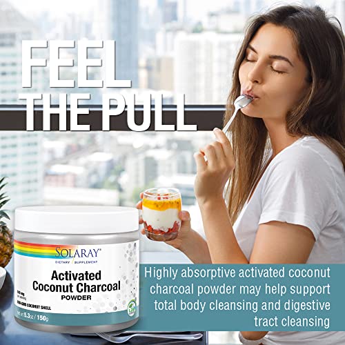 Image of SOLARAY Activated Coconut Charcoal Powder 500 mg | Healthy Inner Cleansing & Digestive Tract Support | 300 Servings