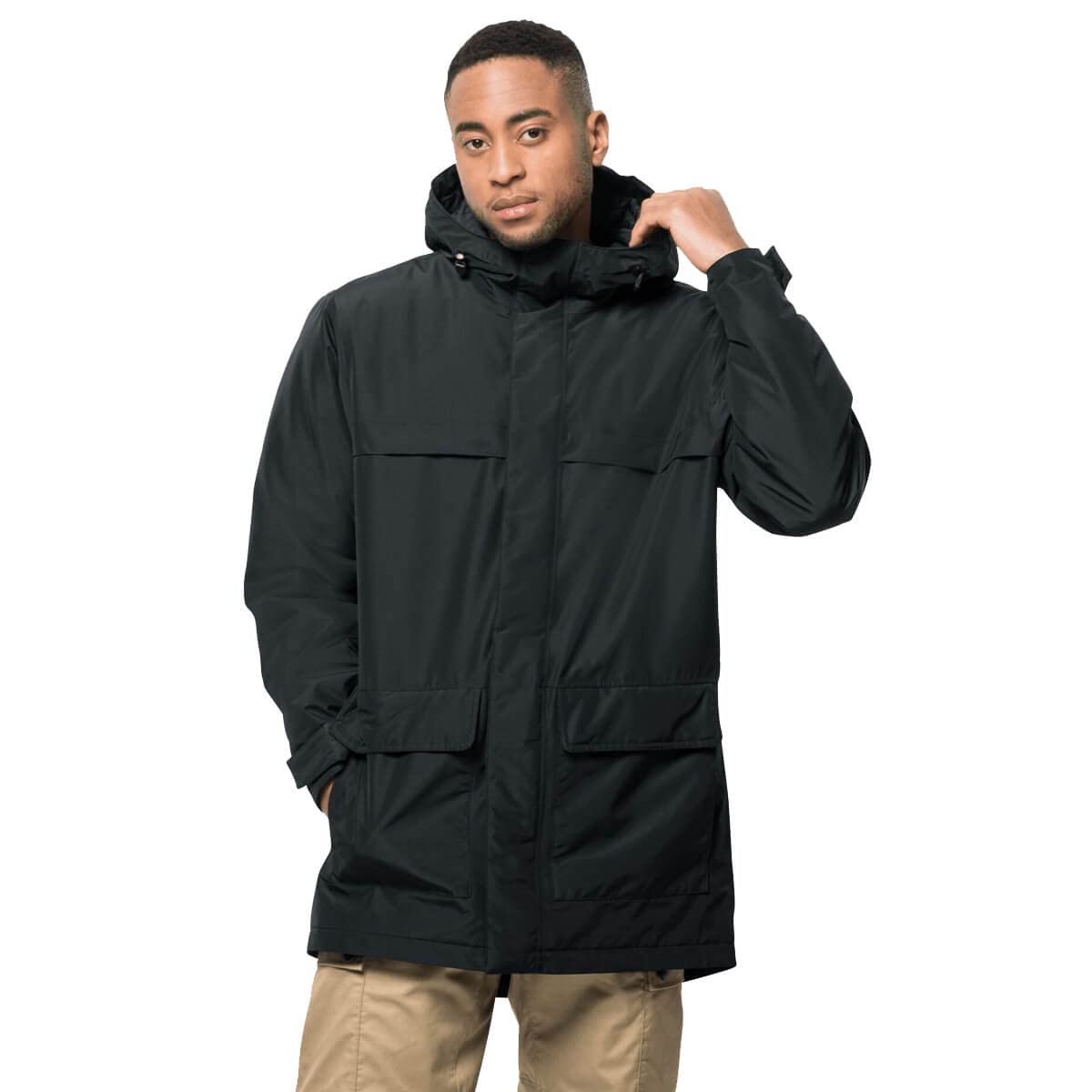Jack Wolfskin Winterlager kurtka parka, czarna, S męska