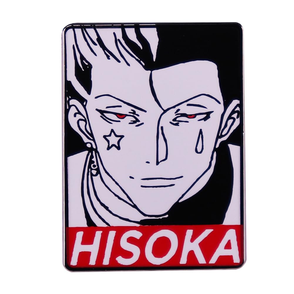 Cartoon Hisoka Enamel Pin Fun Comics Lapel Pins Badge Brooch Bag Lapel Badge for T-Shirt Backpack Anime Jewelry Accessories Decoration Fans Gift
