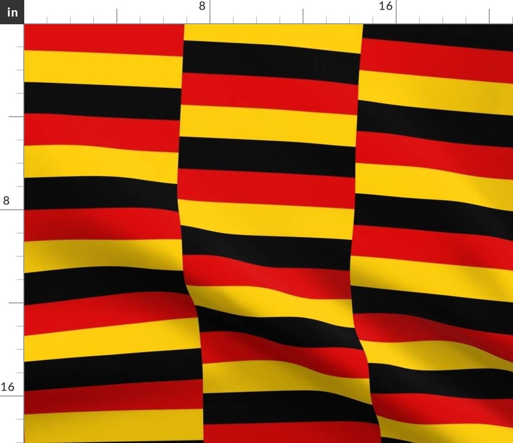 Spoonflower Fabric - Flag German Country Football Red Yellow Black European Printed on Petal Signature Cotton Fabric by The Yard - Sewing Quilting Apparel Crafts Decor