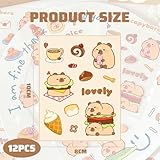 Zoom IMG-1 lacht 12 fogli capybara sticker Zoom IMG-1 lacht 12 fogli capybara sticker