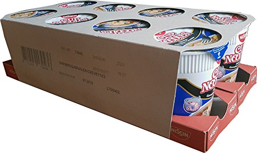 Nissin Cup Noodle - Pasta instantánea japonesa con gambas (8 x 63 g)