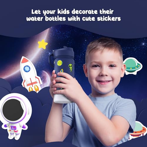 Gonfoam Botella de Agua para Niños 16oz, Pack de 2, Taza Aislada de Acero Inoxidable miniatura 5