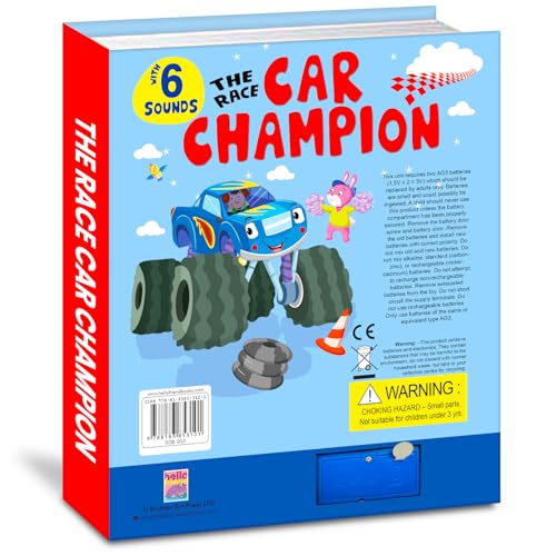 Image of The Race Car Champion Interactive Sound Book, with 6 Sounds, Steering Wheel, Children's Book