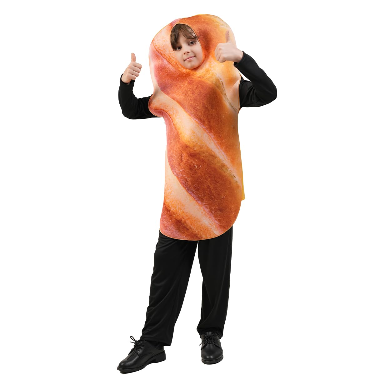 KalcyKizz Children's Bread Costume,Crazy Food Costume,Halloween Bread Cosplay Costumes,Carnival Party Food