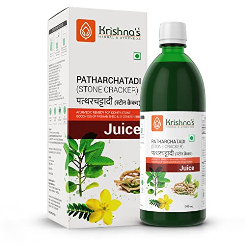 KRISHNA’S HERBAL & AYURVEDA Patharchatadi Juice-1000 Ml Dissolve Or Break The Stone Goodness Of Pashanbhed, Adulsa, Kutki & Amla Blend Of Ayurvedic Herbs For Kidney, Pack Of 1