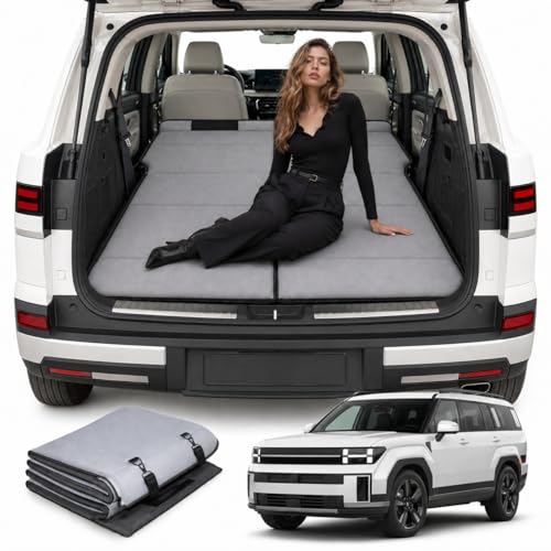 Image of Car Mattress for Hyundai Santa Fe 2024-2026 Non-Inflatable Car Camping Mattress, Foldable Trunk Sleeping Pad with Split Design, Portable Car Bed for Road Trips, Camping, Travel