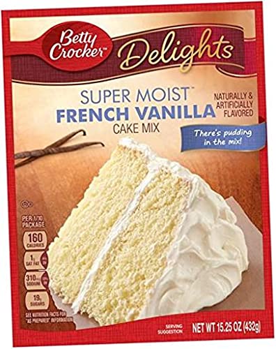 Three (3) Cake Bundle Super Moist French Vanilla Cake, Super Moist Red Velvet Cake, Super Moist Strawberry Cake, Lot Set Of 3 Items "There's Pudding In The Mix!" Cake Mix .2 Pack #TOP1