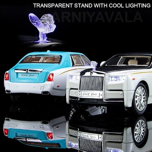 Image of Exquisite car Model 1 /24 Rolls-Royce Phantom Model Car,Zinc Alloy Pull Back Toy car with Sound and Light for Kids Boy Girl Gift.(Phantom White 1:24)