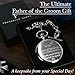 FJ FREDERICK JAMES Father of The Groom Gift - Engraved Pocket Watch - Wedding Gift From Groom & Bride I Silver Etched