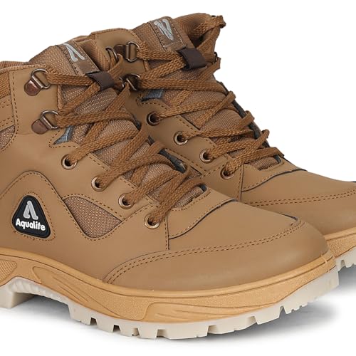 Image of Aqualite Premium ATR-102 Trekking Boot Shoes with Lace-Up, Lightweight & Comfort Insole for Men