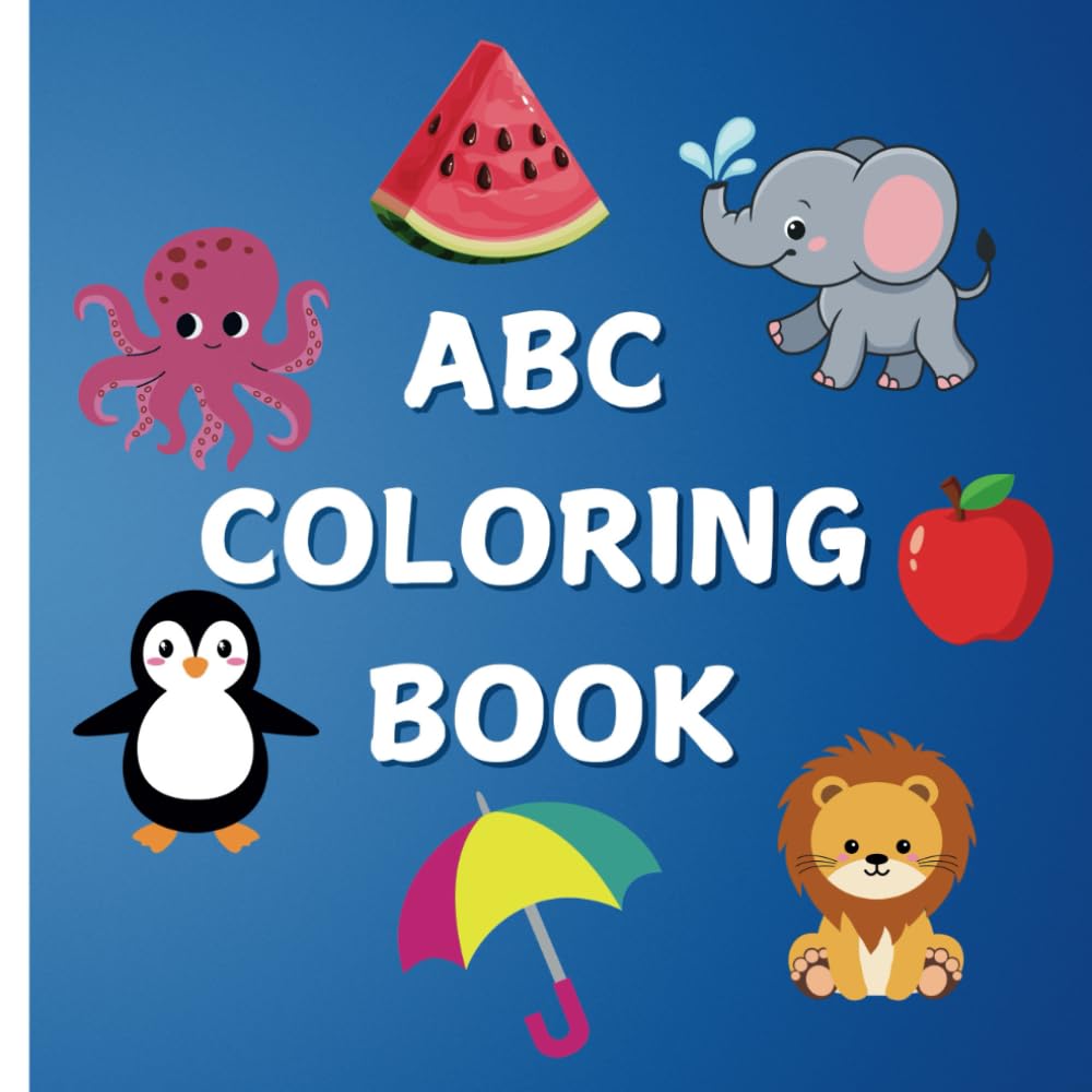 Simple and Fun ABC Coloring Book for Kids: Big and Bold Educational Coloring Pages with Alphabets for Preschool Children
