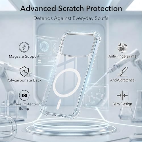 Image of Jkobi Shockproof Crystal-Clear Back Cover for Oppo F33 Pro 5G (Magsafe Wireless Support | Drop & Camera Protection | Hard Polycarbonate)