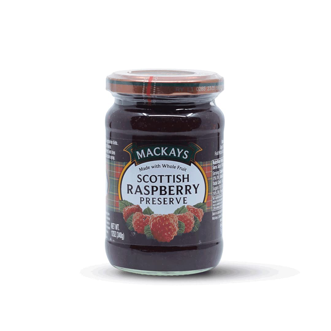 Mackays Scottish Raspberry Preserve Jam for Bread | Made in Small ...