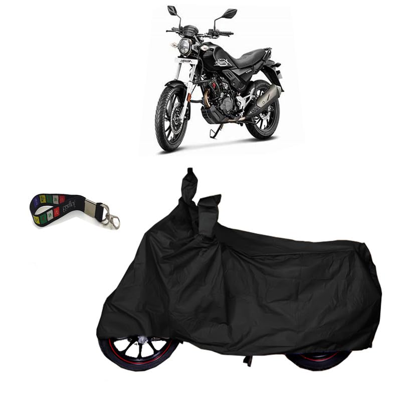 Image of Hero XPulse 200T BS6 Water Resistant Bike Cover for All Motorcycles & Rain | Heavy Duty Taffeta Fabric | UV Protection, Dustproof, Scratchproof | All Weather Two Wheeler Body Cover with Elastic Bottom