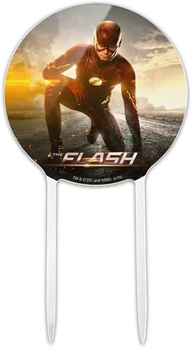 Miniatura 1 de Acrílico The Flash Series Flash TV Flash decoración de pastel de rodillas decoración de fiesta para boda, aniversario, cumpleaños, graduación