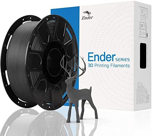 Creality Official Ender 3D Printer Filament 1.75mm PLA Filament, 1KG (2.2 LBS) Spool 3D Printing Materials for 3D Printers Black