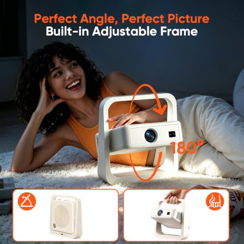 PANSEBA Official Google TV Smart Projector with Stand, Movie Projector | 4K Support, 10K+ Apps, WiFi6, Bluetooth 5.2, E Focus & Auto Keystone, Indoor/Outdoor Projector, 1500 ANSI Lumens - image 4