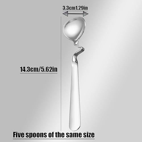 Miniatura 16 de Cuchara colgante de café o té Cuchara creativa para café expreso, cuchara doblada, cuchara de acero inoxidable, con miel, leche, café, cucharadita