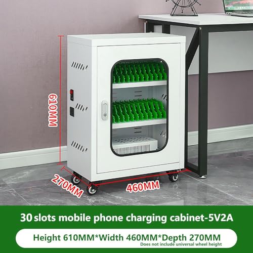 Stazione di ricarica per cellulari ricaricabile con 12-60 slot, armadietto porta cellulari su ruote, carrello di ricarica USB per aule scolastiche, organizer universale per telefoni, 20 slot