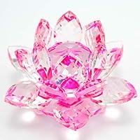 クリスタルクリアフラワー 赤い蝶の置物 ギフト 女性用 ガラス蓮の花 開運 風水 クリスタルクリアフラワー 赤い蝶の置物 ギフト 女性用 ガラス蓮