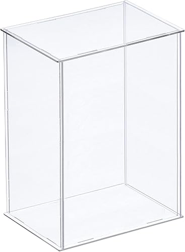 MECCANIXITY Caja plástica de acrílico de la vitrina clara montar escaparate a prueba de polvo 6.3x4.3x8 pulgadas para artículos coleccionables