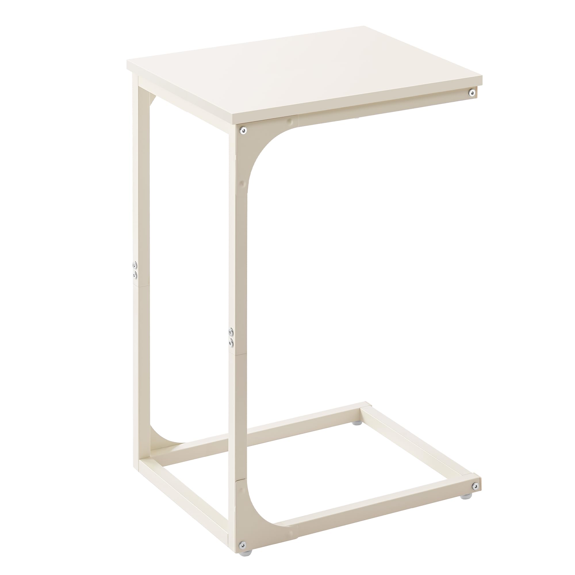 VASAGLE C-Shaped Side Table, Bedside Table, Sofa Side Table, Coffee Table, with Metal Frame, Industrial, for Living Room, Bedroom, Cream White LET350W77The Forest Stewardship Council