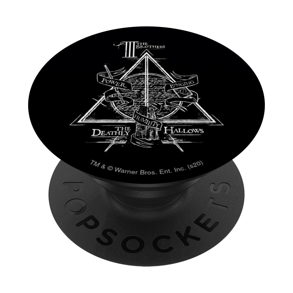 Harry Potter The Brothers: The Deathly Hallows PopSockets Adhesive PopGrip, Black