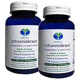 JOHANNISKRAUT 240 (2x120) Kapseln St John`s Wort (Hypericin) - Nerven Balance - innere Ruhe -...