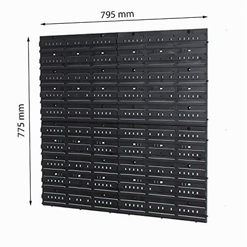 Lot de 40 boites avec couvercle et etagere murale 80 x 80 cm