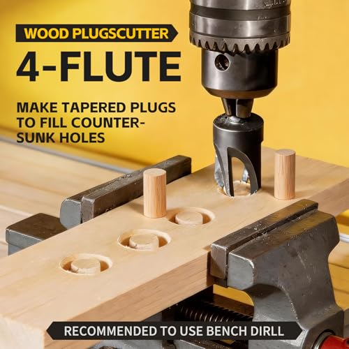 GRENPRO Countersink Drill Bit Set with Plug Cutters