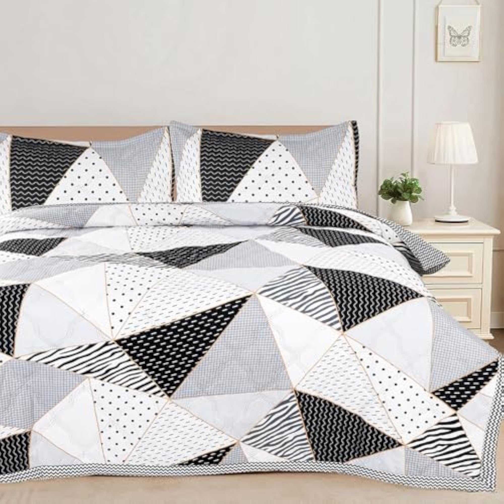 Floral Printed Ultrasonic Bedcover, Microfiber Comforter
