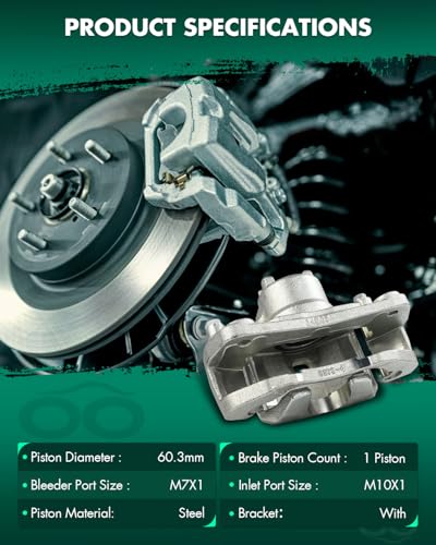 Image of SCITOO Front Right Brake Caliper With Bracket 19B2615 Fit For Chrysler For Sebring 2001-2004,For Dodge For Stratus 2001-2004,For Mitsubishi For Eclipse 2001-2005,For Mitsubishi For Galant 2001-2012