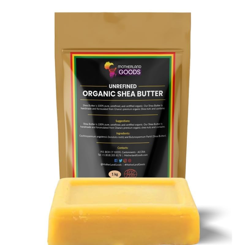Yellow Shea Butter – 100% Pure & Unrefined – African Shea Butter for Skin, Hair & DIY Use – Natural Moisturizer (16 Oz)