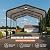 Benass 10x15FT Heavy Duty Metal Carport, Galvanized Steel Roof Portable Garage with PE Sidewalls, 2x2 Reinforced Square Tube Frame, All-Weather Waterproof Shelter for Car, Truck, Boat
