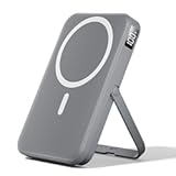 for Magsafe Portable Charger 10000mAh Magnetic Portable Charger with Type-C Cable 20W PD Fast Charging,Foldable Stand,Dual Type-C & USB-A Outputs,LED Display–Space Gray