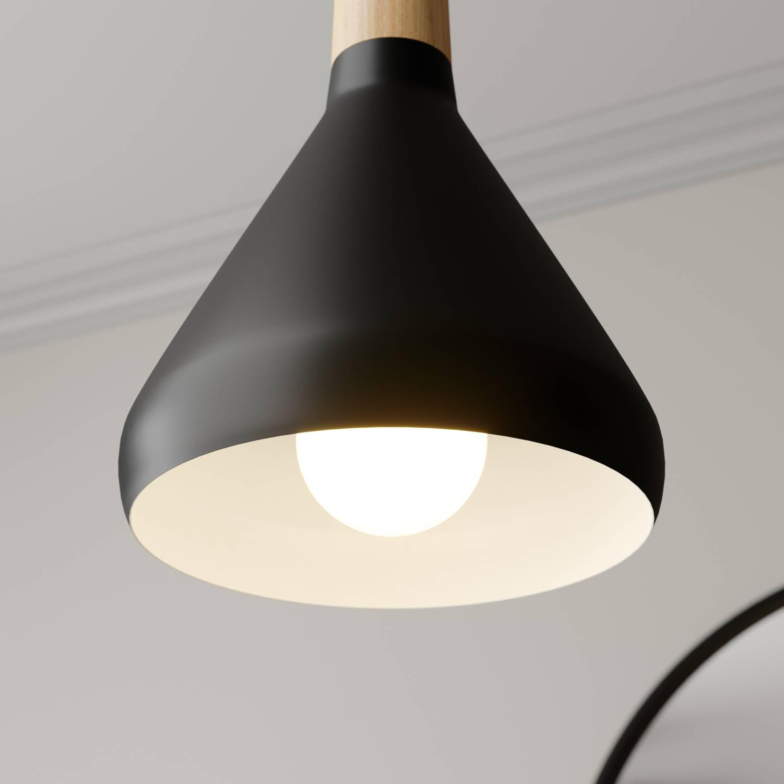 Lindby Lámpara colgante Arina (Moderno) en Negro hecho de Metal e.o. para Salón & Comedor (5 llamas, E14) lámpara techo