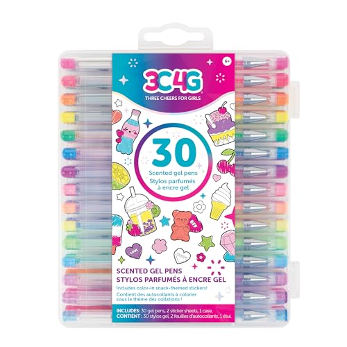 3C4G: 30 Scented Gel Pens - w/ 2 Color-in Snack...