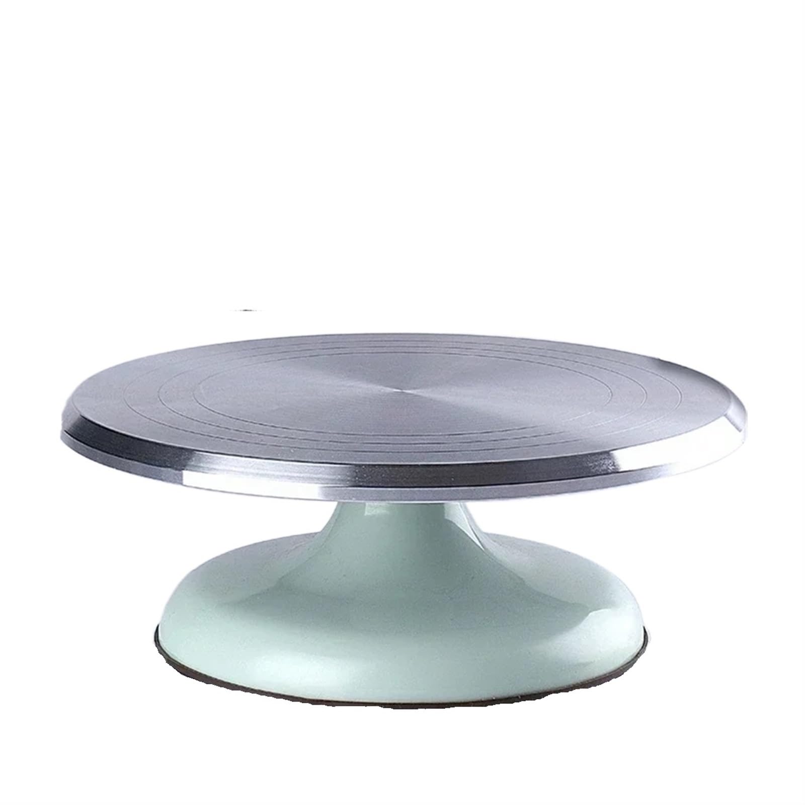 Plato giratorio para tartas Herramientas for hornear de 10 PULGADAS, plato giratorio aleación aluminio for tartas cumpleaños, cerámica plástico, vidrio, mesa montaje flores(Green,12inch)