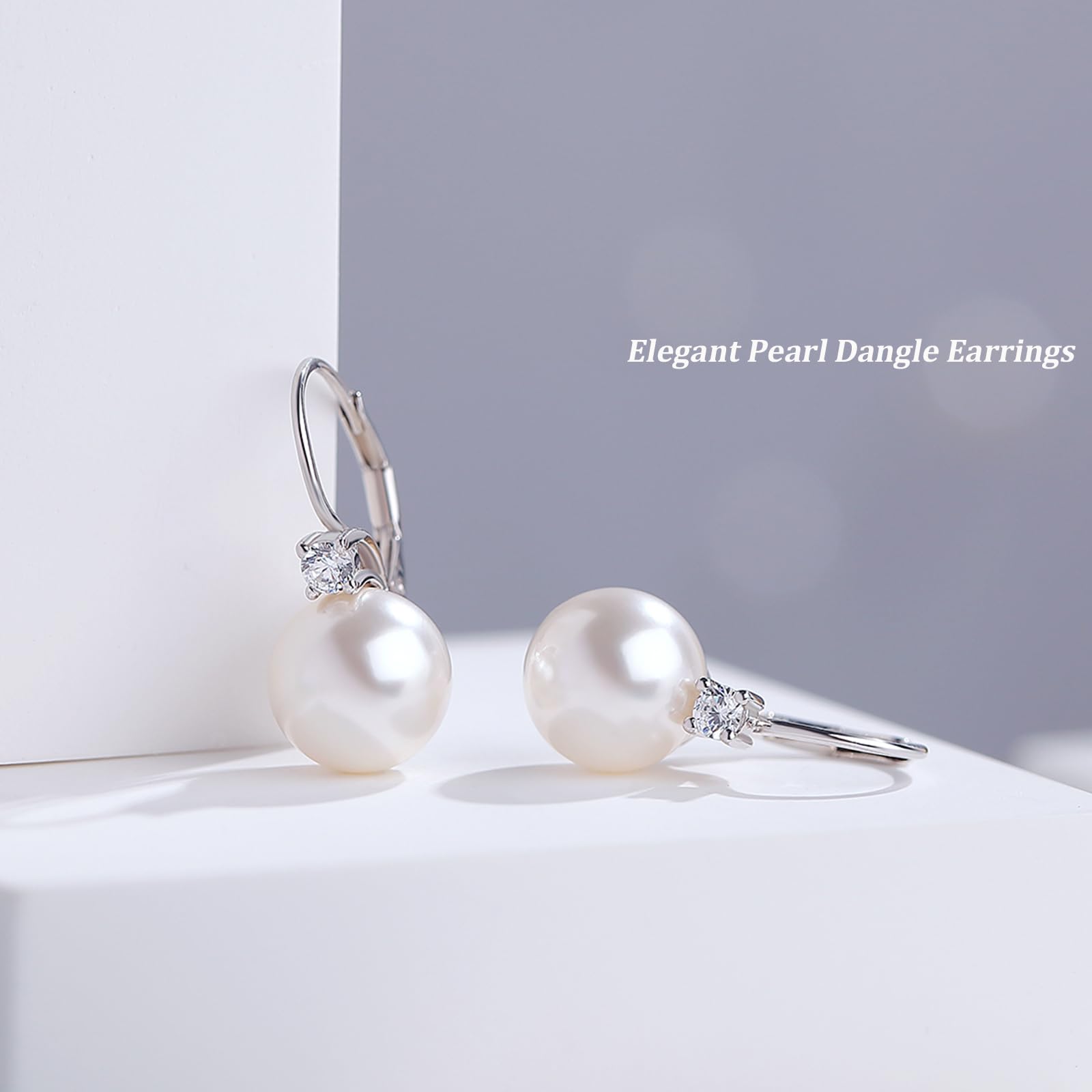 Orecchini Perle Argento Sterling 925 Orecchini Perle per Donna Perla Gioielli Regali Perla 8-10 mm