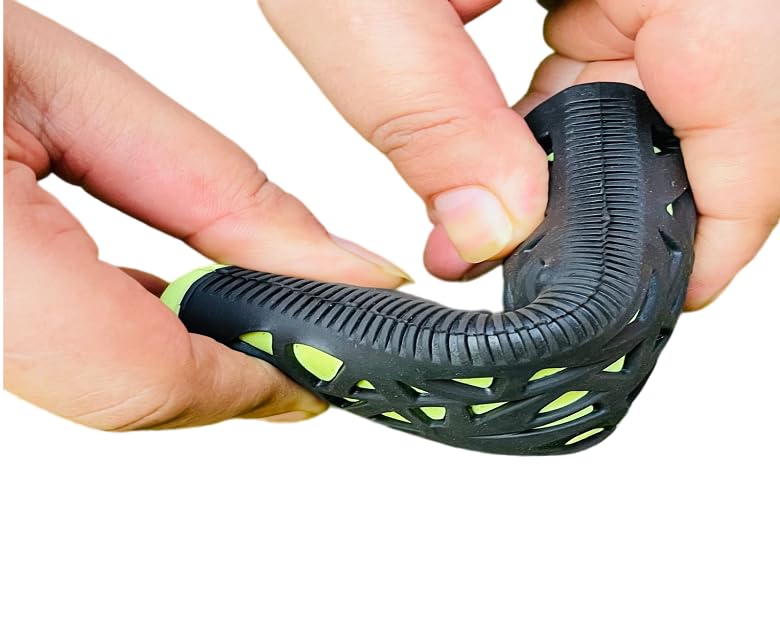 Image of Shrenik Cycle Handle Grip 24-29 Inch Bicycle Hand Grip 125mm Length Soft Rubber Non Toxic Anti-Slip MTB /City Dual Colored (Black-Green)