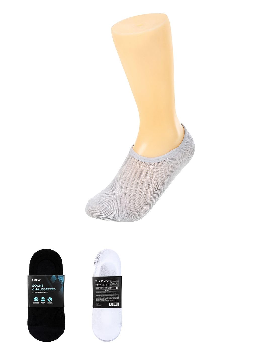 MINISOMen's Solid Color Socks 2 Pairs