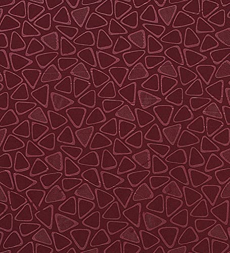 Image of Amazon Brand - Solimo Polyester Streachable Sofa Cover - (Single Seater, Triangle Print, Maroon)