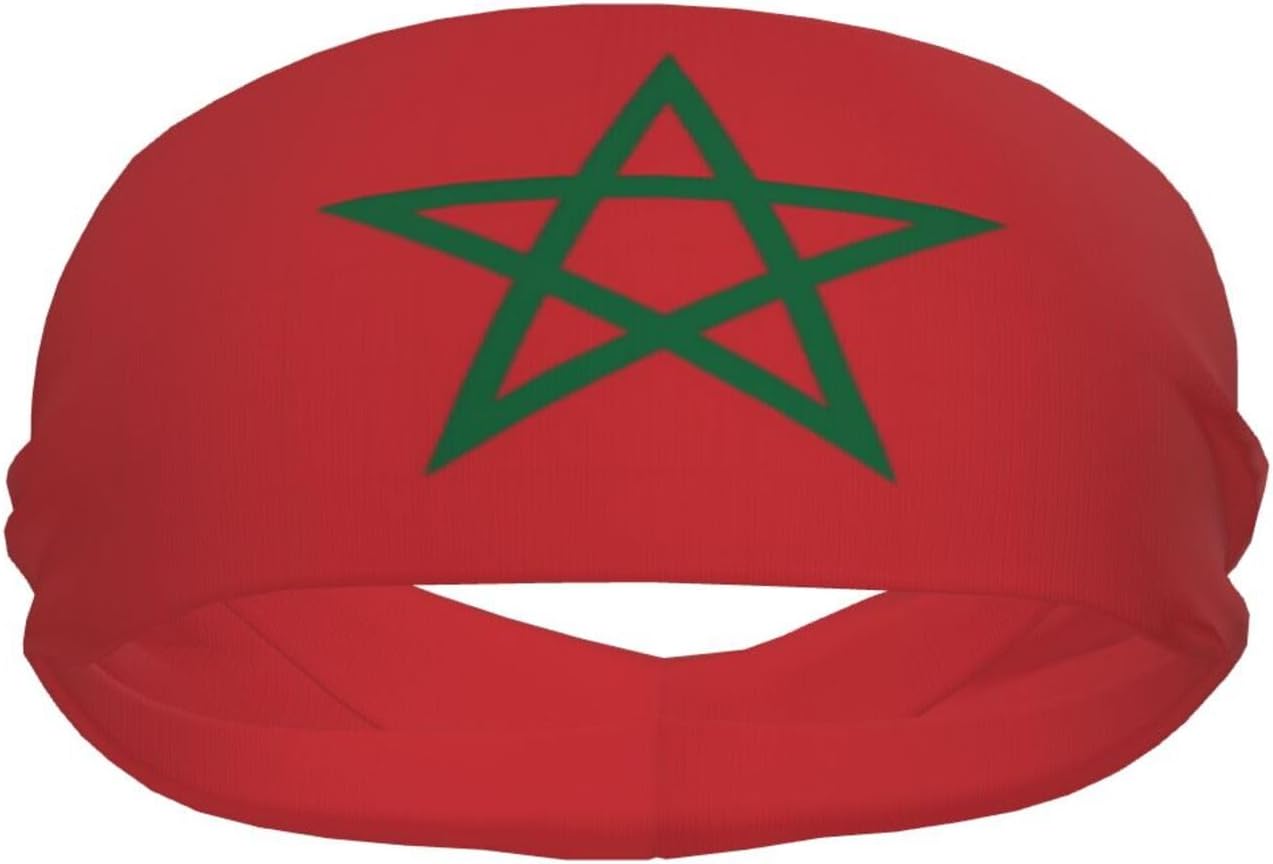 Flag Headbands Sports Headband Moisture Wicking Sweatband for Men Women Athletic Hairband for Running Football Tennis Volleyball Yoga Unisex