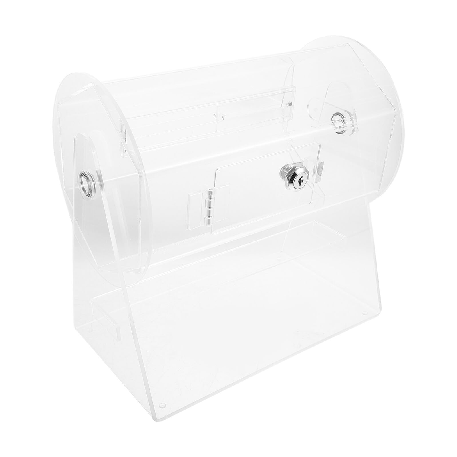 Mobestech Tambour de Tombola Grand Format en Acrylique Transparent, Cage Rotative pour Tirage Sort, Tambour de Tickets de Bingo pour Événements, Loteries et Fêtes – 1 Pièce