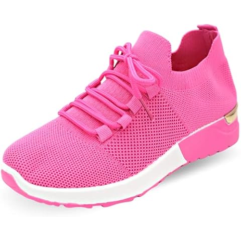 Slip On Trainers Women - Sock Trainers Womens, Gym Trainers Womens, Womens Slip On Trainers, Ladies Slip on Trainers, Sock Trainers Women, Ladies Gym Trainers - Fuchsia UK Size 3 Cover