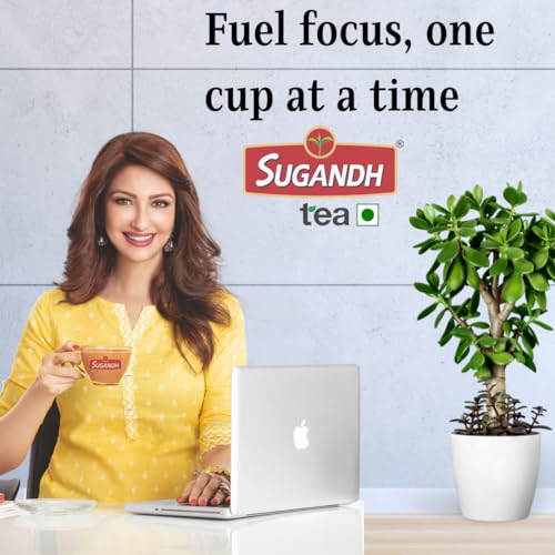 Image of Sugandh Instant Lemon Black Tea 1Kg - No additives or artificial flavours - Just add hot water (Makes 100 cups)