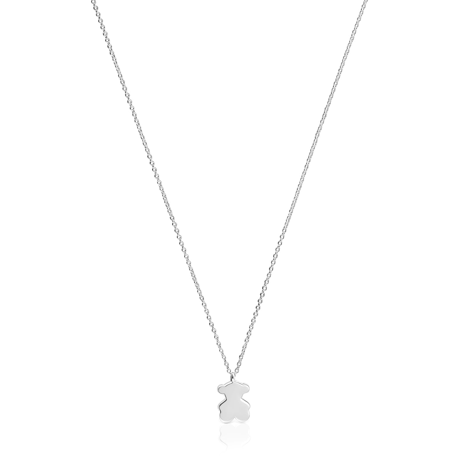 TOUS Collar Corto para Mujer con Motivo de Oso de Plata de Primera Ley, 45cm de Largo, Casual y Versátil, Colección Sweet Dolls