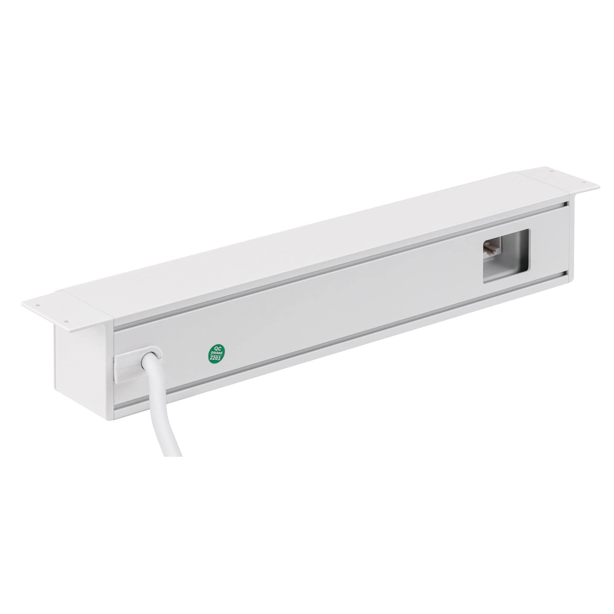 Aluminium Office Steckdosenleiste 3-Fach, USB-A, Internet CAT6 LAN